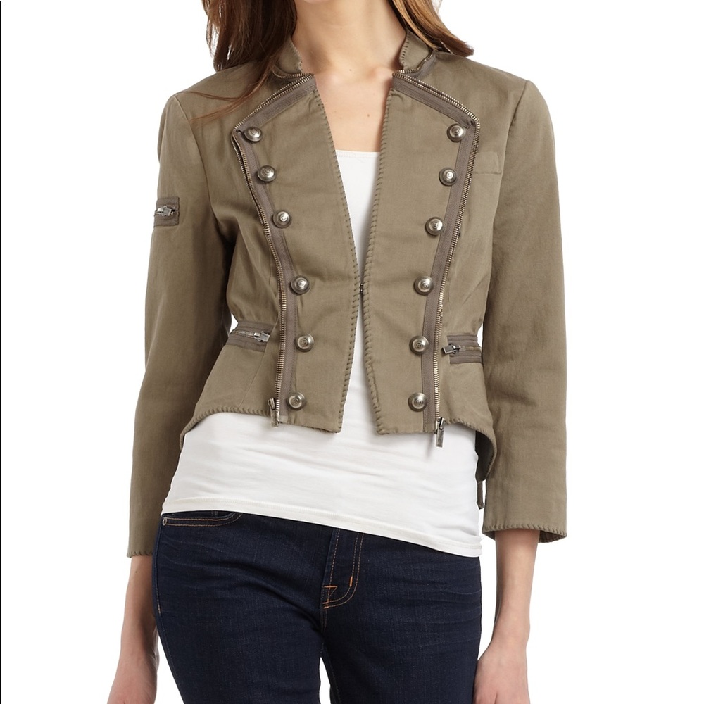 BCBG Maxazria Women's Cropped Military Jacket
